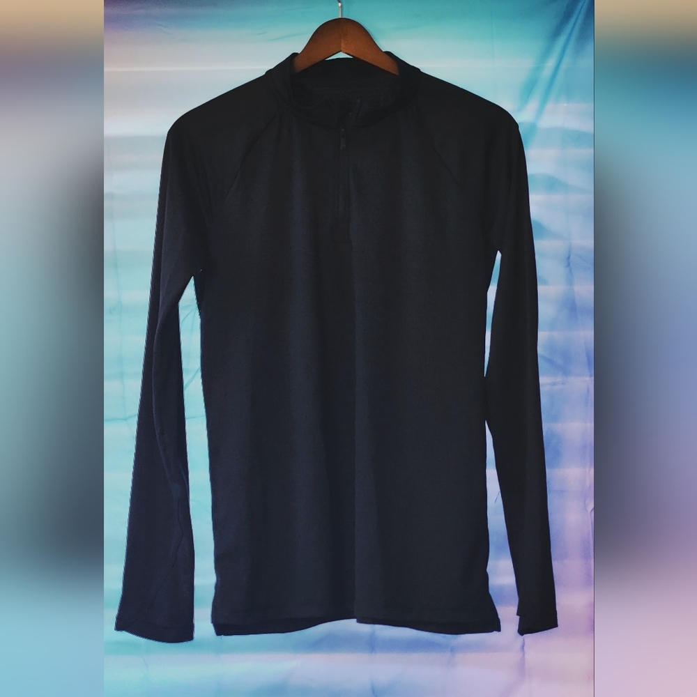 All In Motion 3/4 zip pullover black moisturize whick fabric Kid's XL - Picture 2 of 6